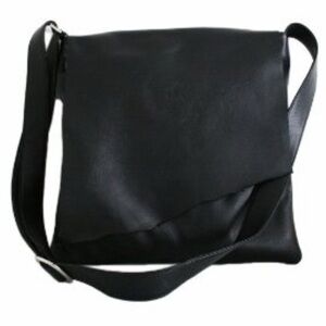 ili Leather Raw Edge Flap Crossbody Bag